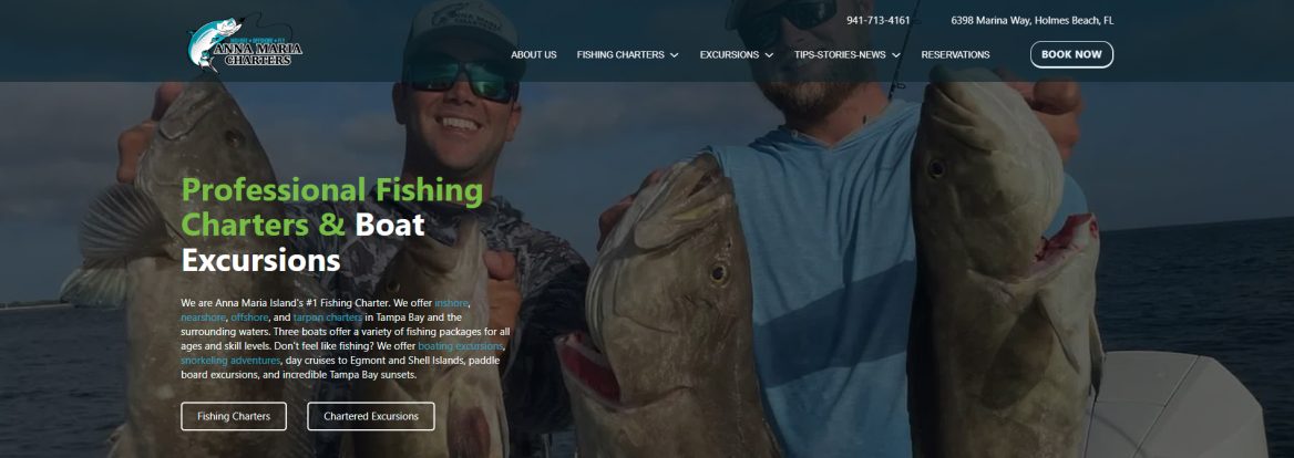 Anna Maria Charters Hero Section Website